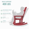 thumbnail image 4 of Pipopa Outdoor Rocking Chair,HDPE All Weather Patio Rocker for Lawn,Porch,Garden,Red, 4 of 9