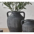 thumbnail image 4 of SAFAVIEH Mira 8"/12" Solid Black Stoneware Amphora Vase, Set of 2, 4 of 6