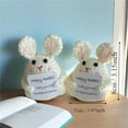 thumbnail image 3 of Positive Crochet Animals Funny Rabbit Easter Gift for Friend,3 inch Emotional Support Crochet Rabbit with Unique Card for Cheer Up Birthday Gifts for Women,Cute Friend Easter Gifts, 3 of 4