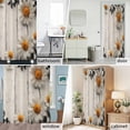 thumbnail image 6 of White Daisy Floral Fabric Shower Curtain Wood Grain Washable Shower Curtains for Bathroom, Waterproof Bath Curtain with Hooks Home Decor 72x72in, 6 of 8