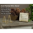 thumbnail image 2 of 4 Inch Metal Gold Plated Square Wire Plate Stand Holder Easel Display For Cookbooks, Photos, Picture Frames, & Plates, 2 of 4