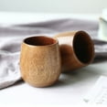 thumbnail image 4 of Nordic Wooden Belly Cup Wine Glasses Home Office Water Tea Drinking Cups, 4 of 4