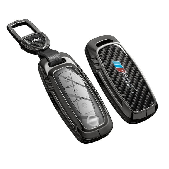for Nissan Key Fob Cover with Keychain,Real Carbon Fiber Zinc Alloy Protection Key Case Compatible with Pathfinder Rogue Key shell keyless Smart Remote Accessories