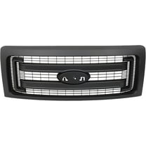 ALL-CARB Front Hood Bumper Grille Matte Black Replacement for F-150 2009 2010 2011 2012 2013 2014