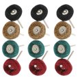 thumbnail image 4 of Juego de 80 ruedas de pulido de nailon con cabezal de pulido de fibra y mango, herramienta rotativa (rojo, amarillo, verde, negro, 20 unidades de cada color), 4 of 5