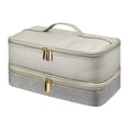 thumbnail image 1 of Case de transporte de viajes Herramientas para el cabello Organizador de bolsas de viaje Pu cuero Pu Pu de cuero Polvo Polvo Polvo Dipector de, 1 of 8