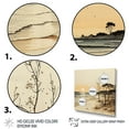 thumbnail image 3 of Designart "Vintage Scenery by the Beachside I" Nautical & Beach Floater Framed Wall Art Print, 3 of 7