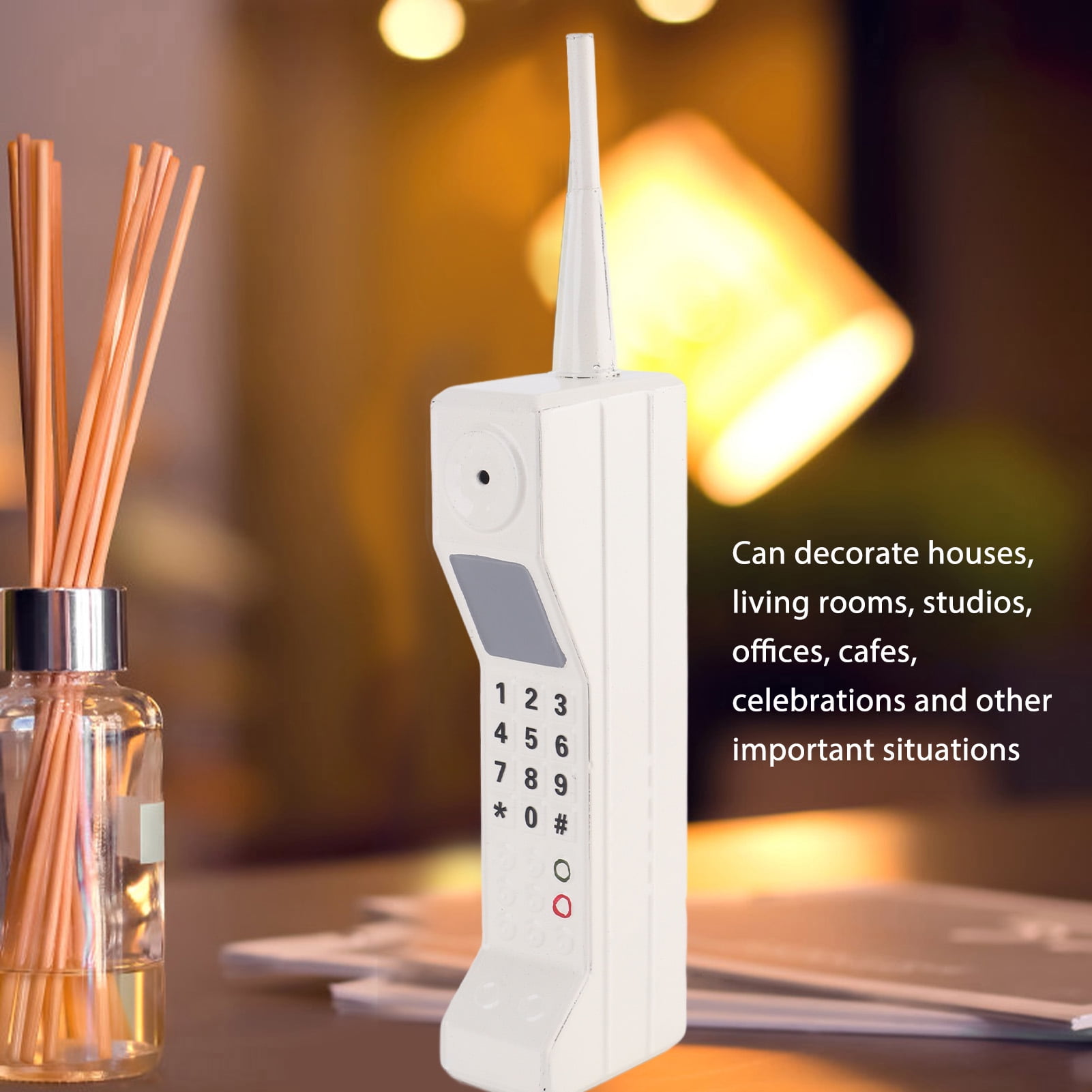 Teléfono Móvil Vintage De Ladrillo – Accesorio Retro Para Decoración Y Fotos | Modelo De Hierro De Los 80-90