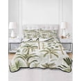 thumbnail image 3 of Green Palm Tree Tropical Twin XL Size Down Alternative Comforter, Lightweight Comforter Quilt Bedding Set with Pillow Shams Beach Summer Botanical All Seasons Bed Comforter Duvet Insert 68"x98", 3 of 7