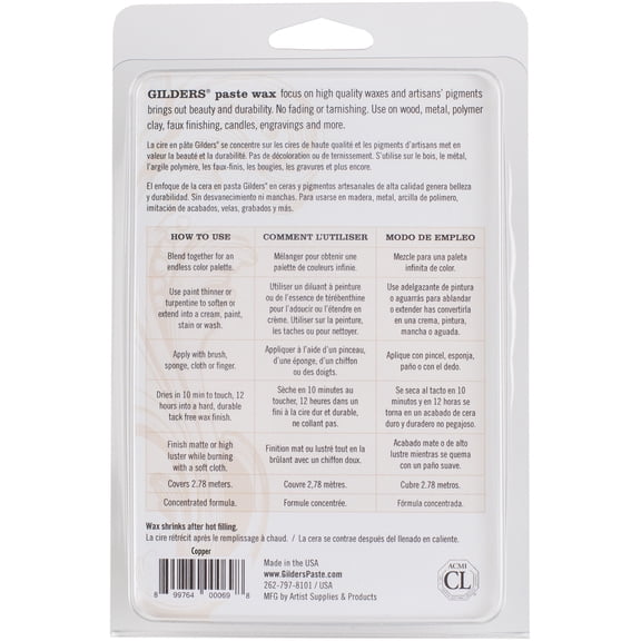 Baroque Art Gilders Paste 1oz-Copper