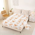 thumbnail image 2 of Erosebridal Watercolor Bow Girls Bed Sheets, Orange Polkadots King Sheets, 4pcs, 2 of 5