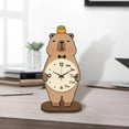 thumbnail image 3 of veasfak Capybara Table Clock Tabletop Ornament Cartoon Creative Modern Clock for Bedroom S, 3 of 9
