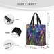 thumbnail image 3 of Balery Cosmic Purple Irises Bolsa de Mano para Mujeres con Cremallera, Bolsa de Gimnasio con Compartimentos, Bolsa para Laptop, Bolsa para Trabajo, 3 of 7
