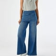 thumbnail image 6 of REALiKUN Jeans for Women Retro Wide Leg Elastic High Waisted Loose Casual Denim Pants with Pockets, 6 of 6