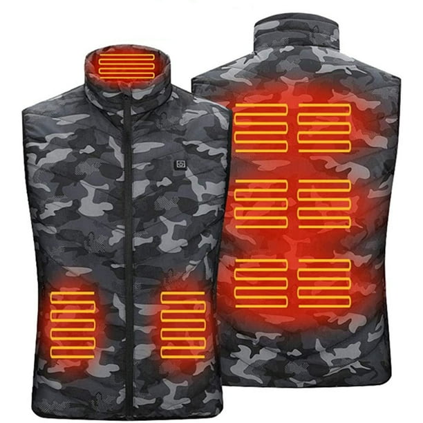 Spogood Women Men Heated Vest Jacket 9 Heated Area USB Electric Heating