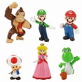 thumbnail image 3 of Super Mario Action Figure Playset – 6 PCS Character Collection, Movable Figures 4.3–5.5", Collectible Toys for Play and Display, 3 of 8