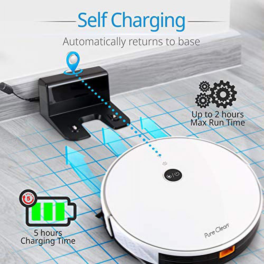 Pure Clean PUCRC455 - Smart Robot Vacuum - Robot Cleaning Vacuum with WiFi App and Wireless Remote Control - image 6 of 9