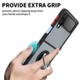 thumbnail image 4 of CoverON For Samsung Galaxy Z Flip 4 Case, Clear Back Ring Holder Kickstand Phone Cover, Black, 4 of 7