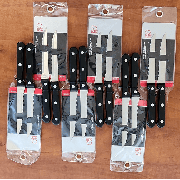 12 Chef Craft Steak Knives 4.75" -21132