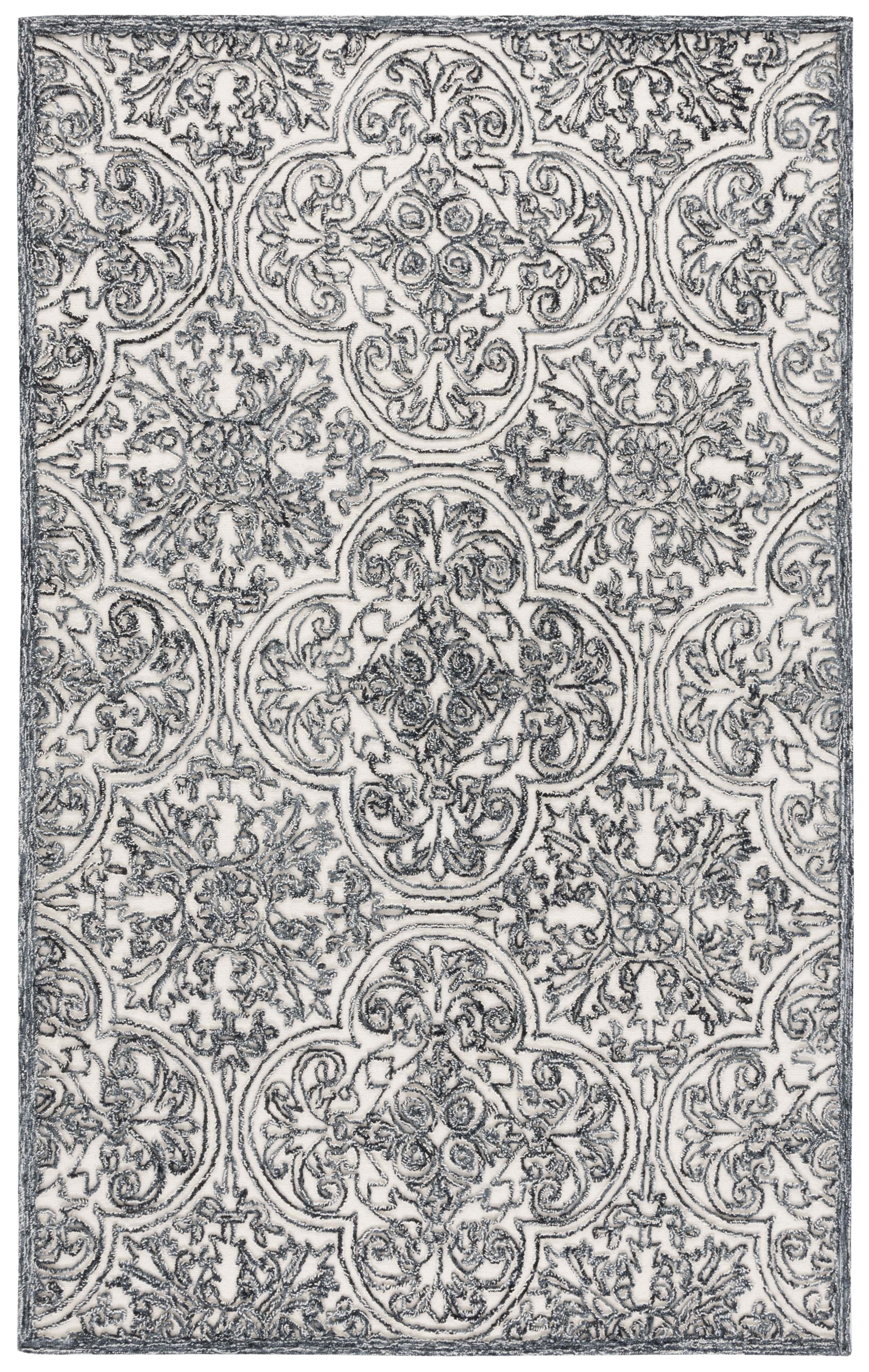 Safavieh Martha Stewart Trace Justina Floral Area Rug, Ivory/Black, 4' x 6'