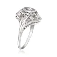 thumbnail image 2 of Vintage Wedding Ring, Fine Ring, 14K White Gold Plated, Art Deco Engagement Ring, 1.4 CT Round Brilliant Cut Simulated Diamond, Anniversary Gifts For Women's, Valentine Ring, 2 of 3
