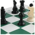 thumbnail image 5 of GETORIUM Tournament Chess Set, Portable and Professional Set with Travel Portable Plastic Tube Roll. Plastic Staunton Chess Pieces, Foldable Vinyl Chess Board(19x19 in, Green), 5 of 7