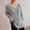 Gray, variant on DJskiyers Womens Loose Fitting Pullover Knitted Solid Color V-neck Top