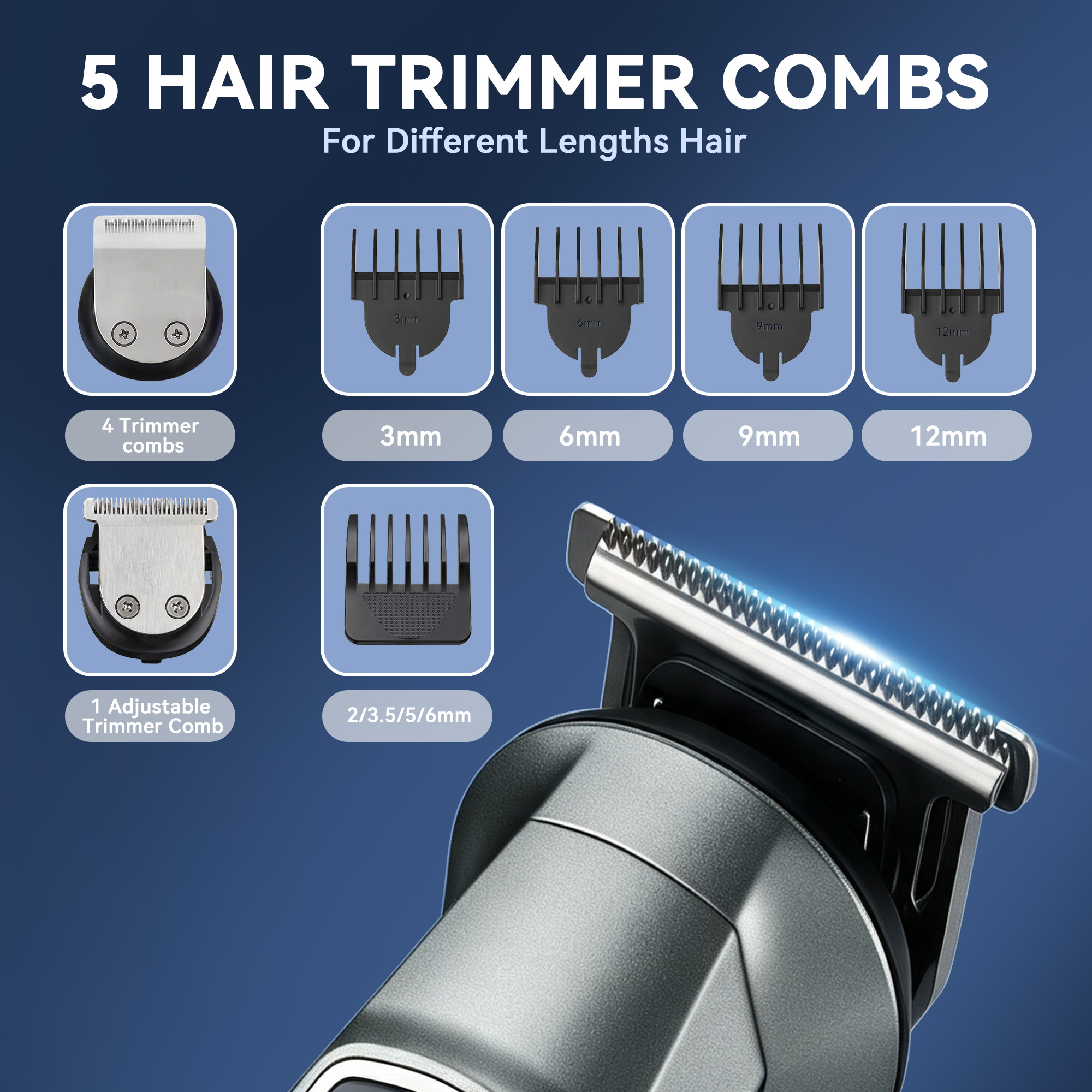 Mguzdi 14-in-1 Hair Clipper Kit with Storage Dock photo 7