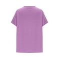 thumbnail image 6 of Maternity Short Sleeve Crew Neck Tunic Shirt Blouse Top Loose Fit Breathable Casual Spring Summer Clothes for Women | CSEONE,Purple XL, 6 of 9