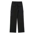 thumbnail image 3 of Timegard Pants for Women Straight Leg Solid Color Cargo Pants Lounge Pants with Pockets Fall Outdoor, 3 of 5
