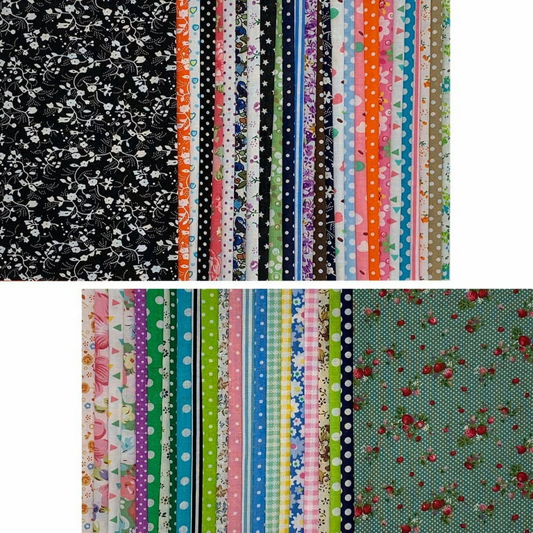 Quilting Fabric Squares 7.9x10 50pcs Cotton Fabric Bundle Pre Cut