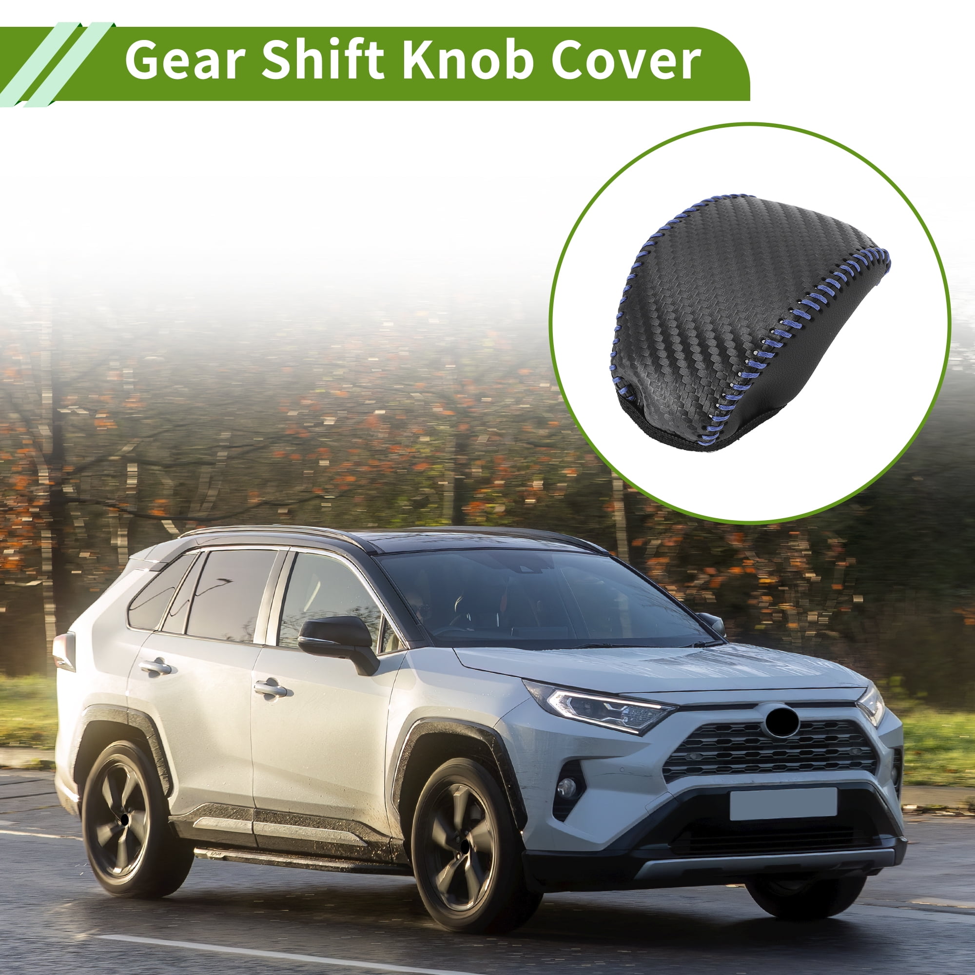 Unique Bargains Gear Shift Knob Cover for Toyota RAV4 2019-2024 Anti-Slip Faux Leather