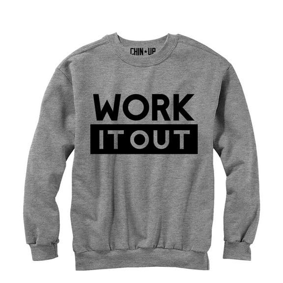 Women's CHIN UP Work It  Sweatshirt Athletic Heather X Large