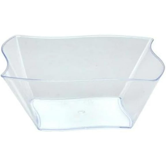 5 oz Mini Clear Plastic Twist Dish – Disposable Elegant Serving Bowl for Appetizers Desserts Tasting Samples Sauces and Snacks Ideal for Parties Weddings Catering Events and Buffet Displays (12)