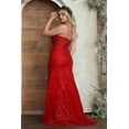 thumbnail image 4 of May Queen MQ2030 Juniors Womens Spaghetti Strap V-Neck Pageant Long Dress, 4 of 6