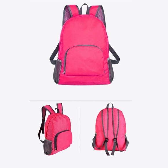 Foldable Backpack for Teenager - Bright Color Lightweight Minimalist Design with Reflective Strips and Side Mesh Pockets, Portable Travel Daypack for Commuting Sports and Outdoor Activities