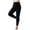 Black, variant on Timegard Leggings for Women Plus Size Lightfleece Yoga Pants High Waist Stretch Workout Trousers