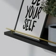 thumbnail image 3 of Art- Black and Gold Floating Shelves - Set of 3, 24-inch - Wall Decor for Bedroom, Bathroom, Kitchen, 3 of 7