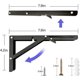 thumbnail image 2 of Soportes plegables para estantes Medach, metal negro, 20 cm, 6 unidades, 2 of 7