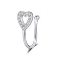 thumbnail image 4 of Fake Nose Ring Heart: 3PCS Stainless Steel Retro Nose Cuff Non Piercing Jewelry, 4 of 7