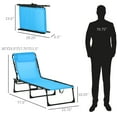 thumbnail image 5 of Outsunny Folding Chaise Lounge Pool Chair,Patio Sun Tanning Chair,Outdoor Lounge Chair W/ 4-Position Reclining Back,Pillow,Breathable Mesh & Bungee Seat for Beach,Yard,Patio,Blue,Blue Steel Garden, 5 of 5