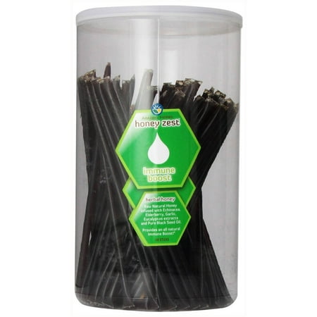 Amazing Herb Honey Zest Immune Boost Straws Jar, 100 CT
