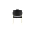 thumbnail image 6 of Ruby Contemporary style chair made with Metal Gold Legs in Black Color, 6 of 8