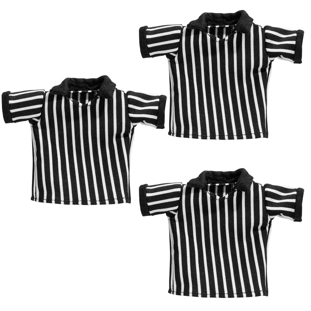 Set of 3 Cloth Referee Shirts for WWE Wrestling Action Figures 