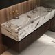 thumbnail image 2 of Bathroom Furniture Solid Wood Cabinet with Slate Integrated Basin Sink Wash Basin with And Mirror Vanity Toilet Simple Washbasin My Lux Decor Round, 2 of 17