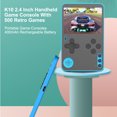 thumbnail image 2 of Consola de juego Irfora Consola de juegos portátil con pantalla a todo color de 2,4 pulgadas K10 con 500 consolas de juegos portátiles de juegos retro batería recargable de 400 mAh Irfora Consola de juego, 2 of 7