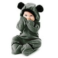 thumbnail image 2 of Utlike Girls Jacket Coat Ears Hooded Baby Romper Bear Footed Thermal Jumpsuit Coat&Jacket Back To School Top For Photoshoot Size 18 Months-24 Months, 2 of 7