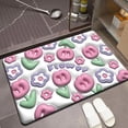 thumbnail image 3 of Diatomaceous Earth Bath Mat Bath Mat Slip Resistant 3D Pattern Fast Drying Bathroom Floor Rug 002, 3 of 10