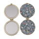 thumbnail image 4 of Espejo de maquillaje de viaje, espejo plegable de bolsillo con estampado floral de doble cara. Corazón, 4 of 5