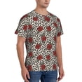 thumbnail image 2 of Bixox Men's Leopard Print Rose Printed Short Sleeve Skinny Athletic T-Shirt, 2 of 6